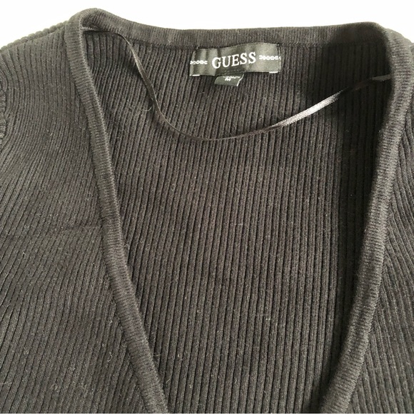 Guess Everly wrap sweater dress in black sz M - Picture 5 of 9